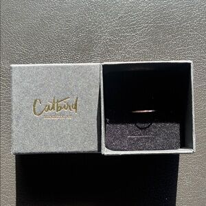 Catbird 14k rose gold threadbare ring